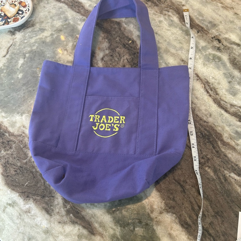 Trader Joe's Purple mini Halloween Tote Bag GUC - Picture 3 of 5